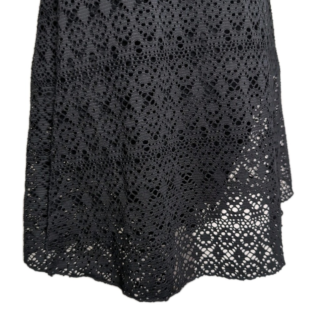 ALISHA LEVINE Swim Dress Womens Size 12 Black Crochet Swimsuit Swimwear NEW NWT - Picture 4 of 11
